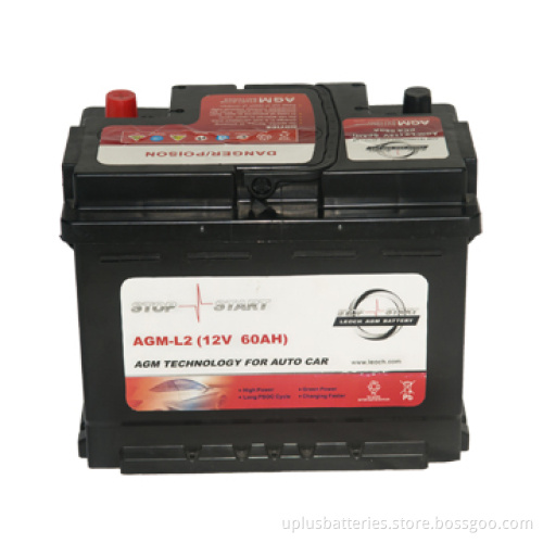 AGM-L2 12V 60ah Rechargeable Car Battery AGM Car Battery